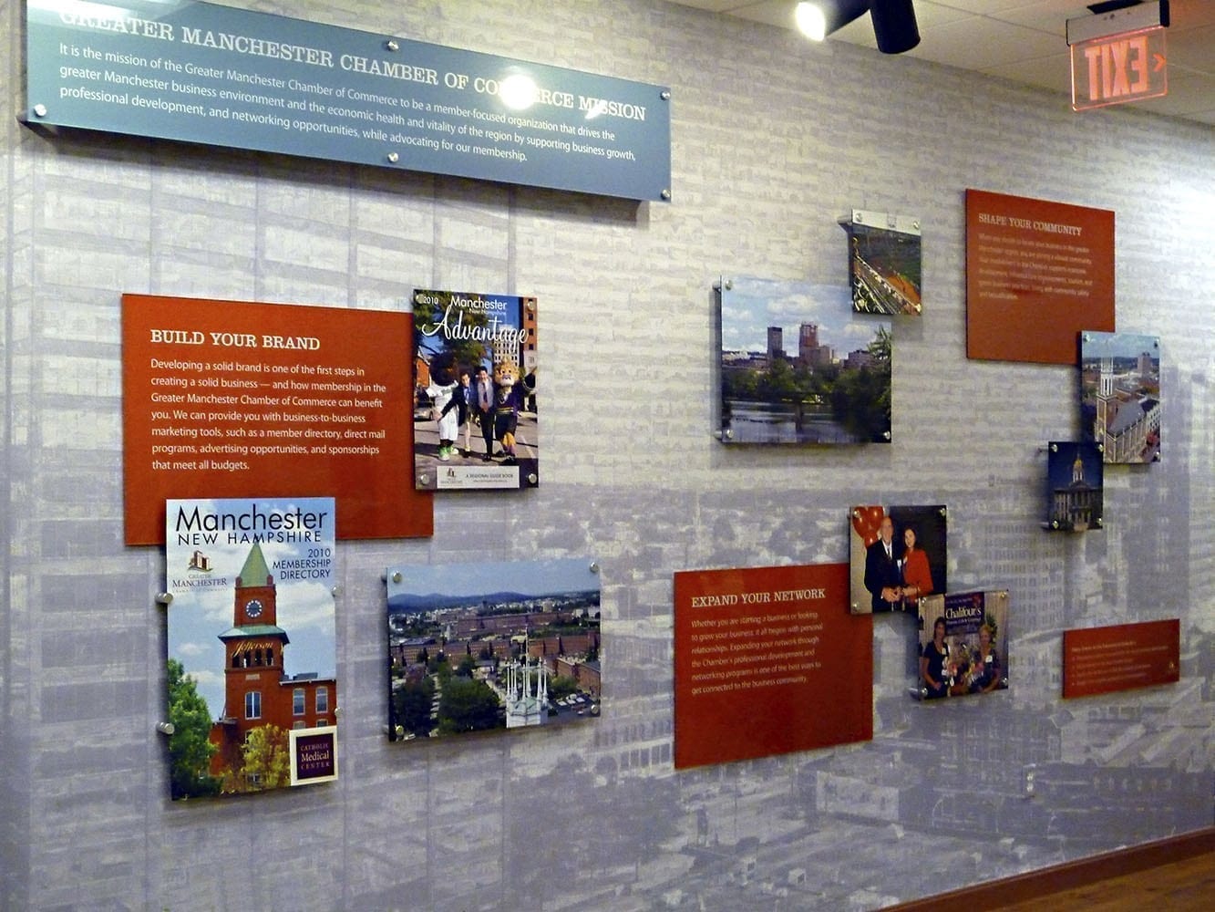 Manchester Chamber of Commerce History Wall Design