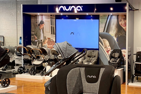 Nuna Product Release Platforms, Shop-in-Shop modules, Washington D.C. and Miami Showrooms